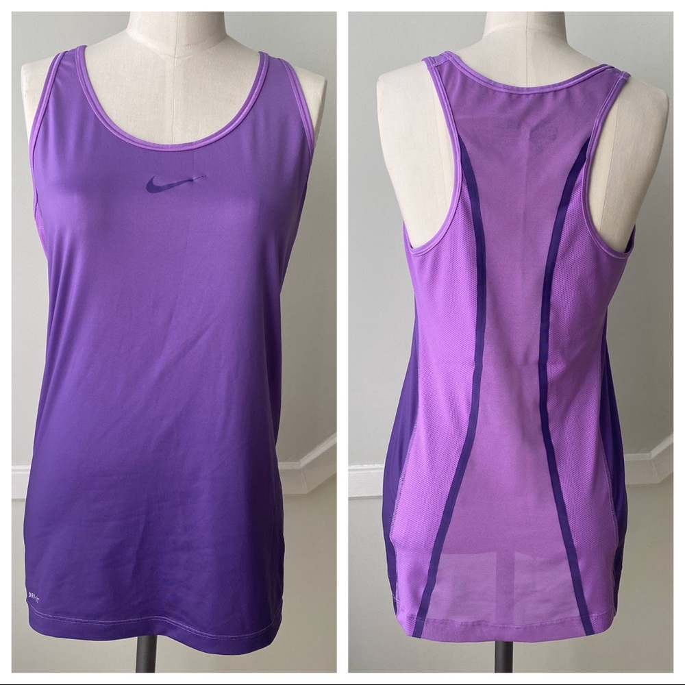 NIKE ProCombat Fitted Tank Purple Size Medium